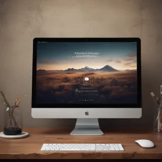 computer website mockup