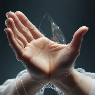 transparent prayer hand