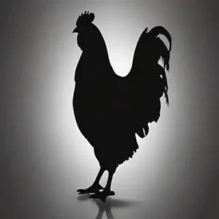 silhouette of a chicken
