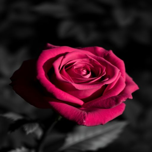 rose with black and white background