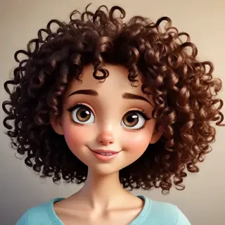 cartoon characters with curly hair