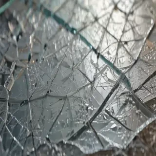 cracked glass transparent
