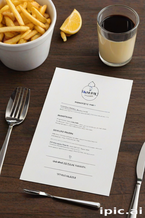 menu mock up