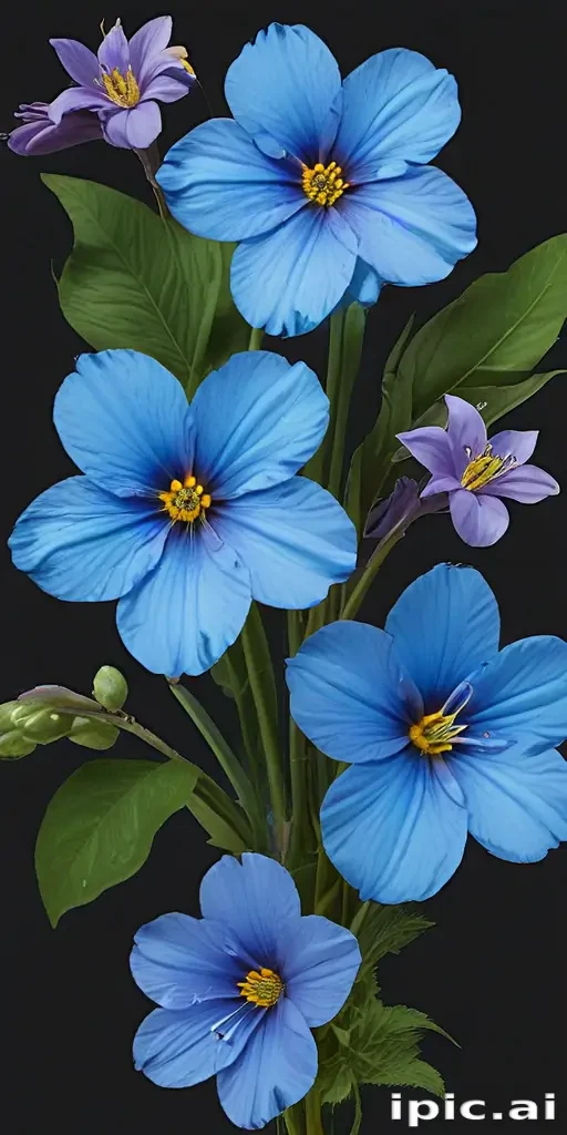 blue flowers png