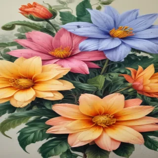 flower drawing pictures
