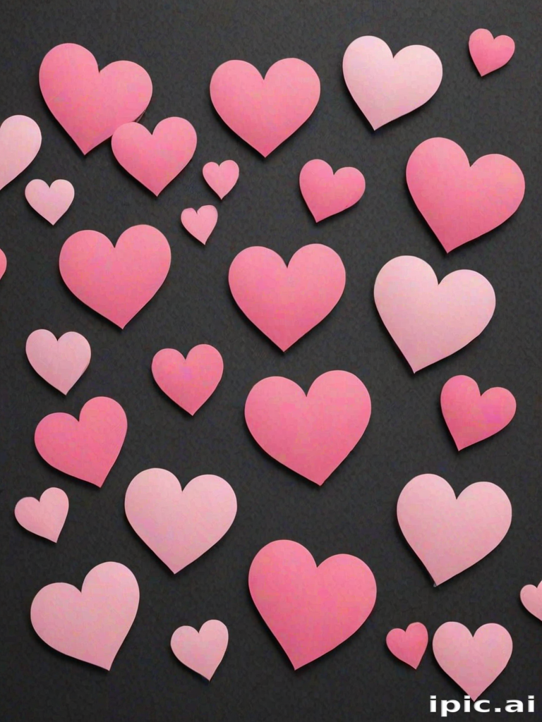 pink hearts clipart
