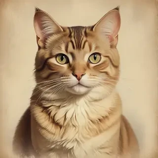 vintage cat illustration