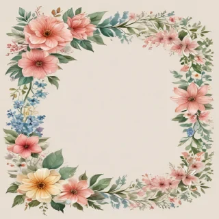 free flower border clipart