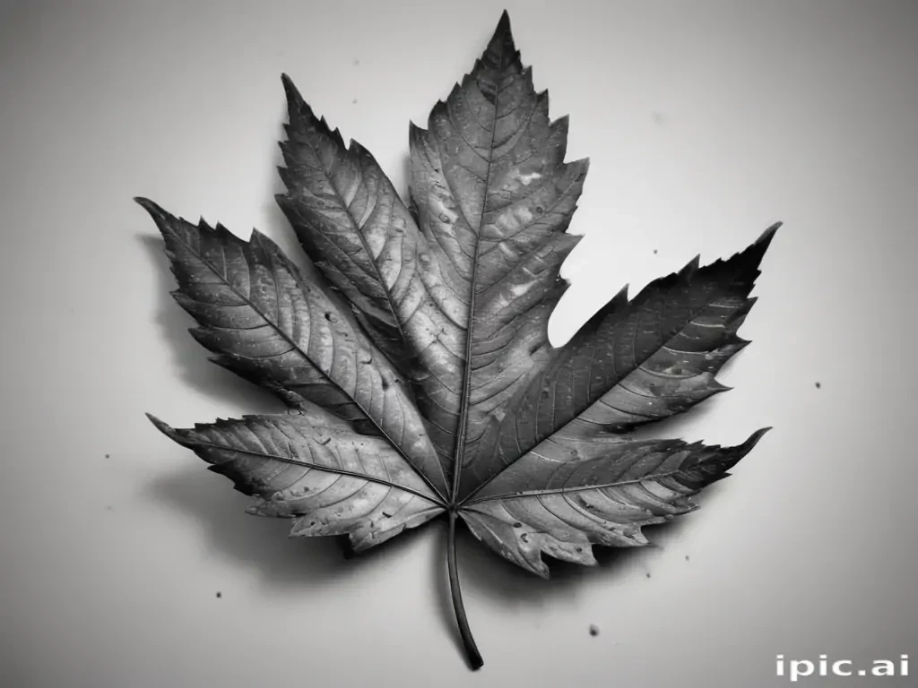 black and white clipart leaf