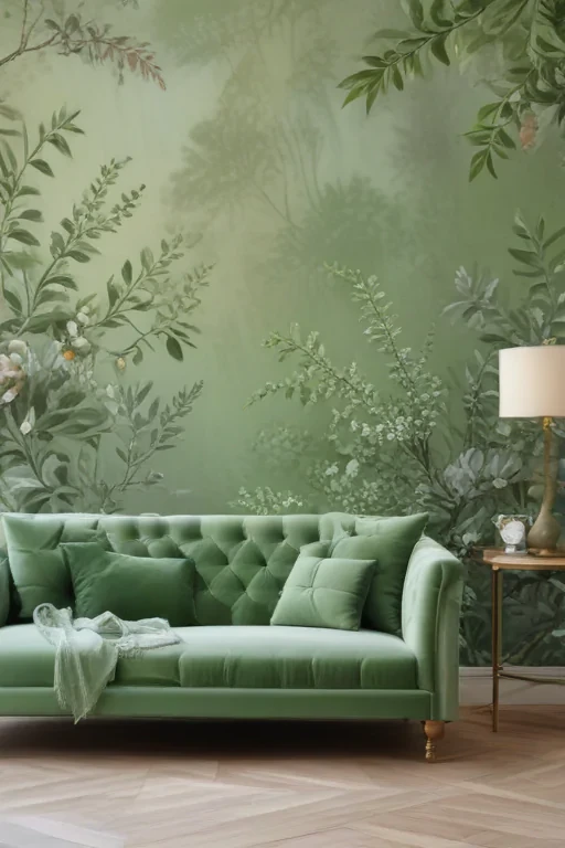 sage green backround