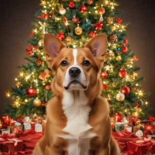 christmas dog background