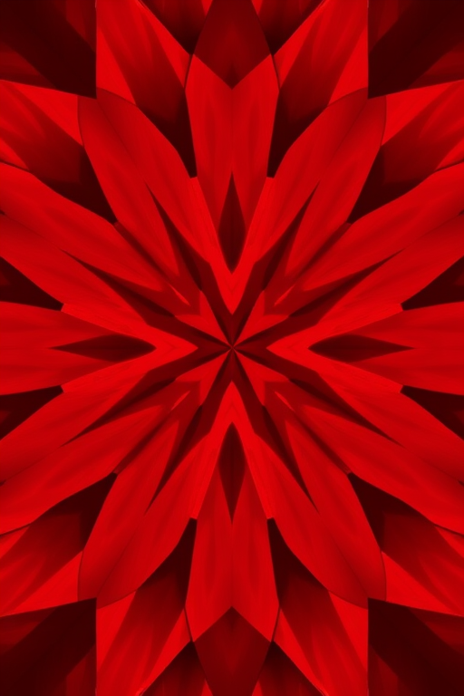 create a geometric abstract pattern with varying shades of red, camera settings: aperture f/4, shutter speed 1/60s, ISO 100, camera view: top-down, camera style: high contrast, camera type: DSLR