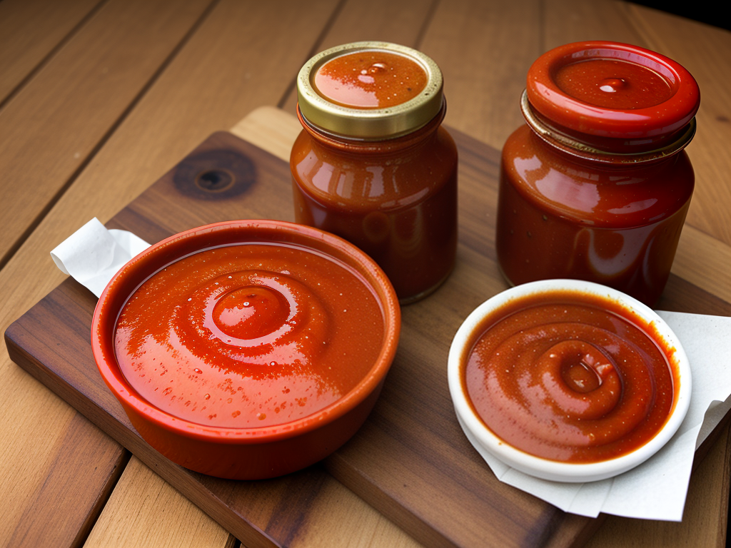 hot sauce and bbq sauce