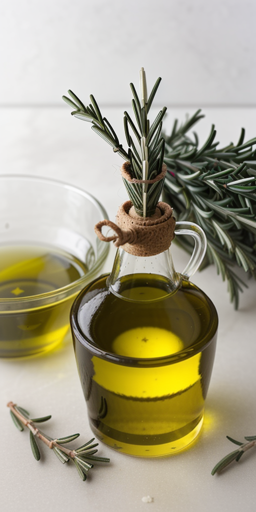 infusing olive oil with rosemary