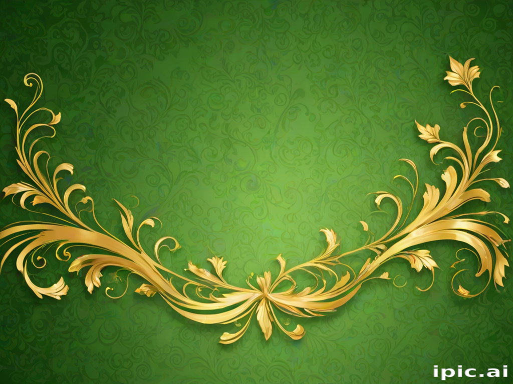 gold and green background