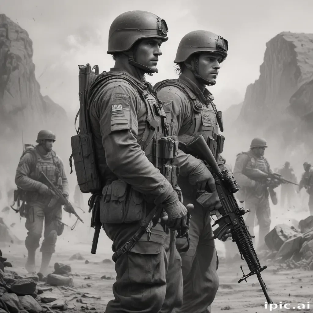 soldiers drawing