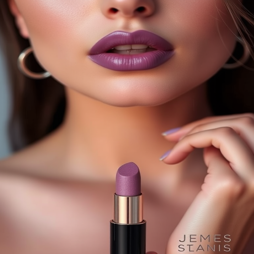 Elegant "Moonlit Mauve" lip style boasts a soft, matte lavender hue with subtle shimmer, evoking the ethereal beauty of twilight and enhancing natural lip contours with its velvety texture