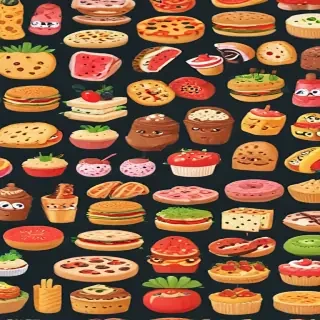 animated food
