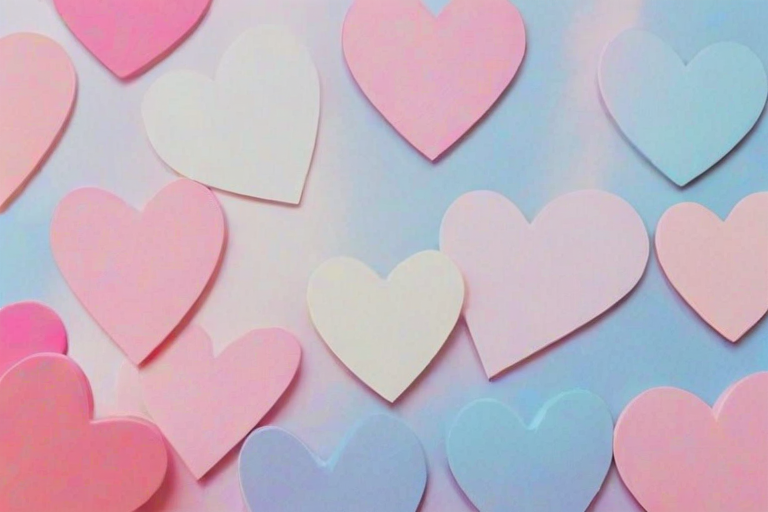 aesthetic hearts wallpaper