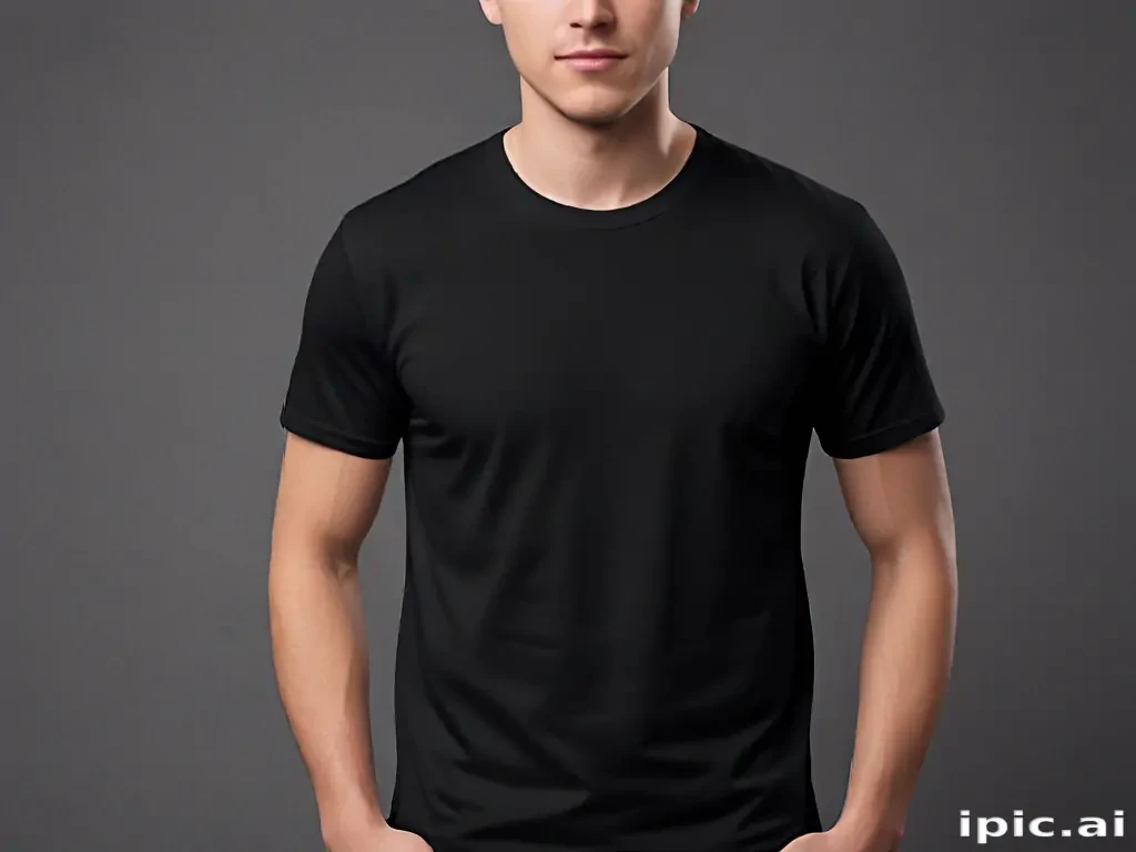 black t shirt mockup free
