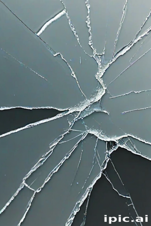 cracked glass transparent