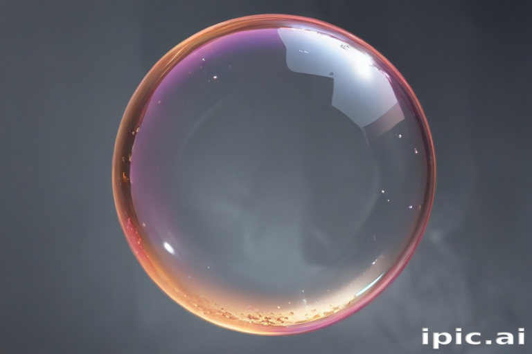 A Radiant Soap Bubble Reflecting Light with Colorful Hues and Details.