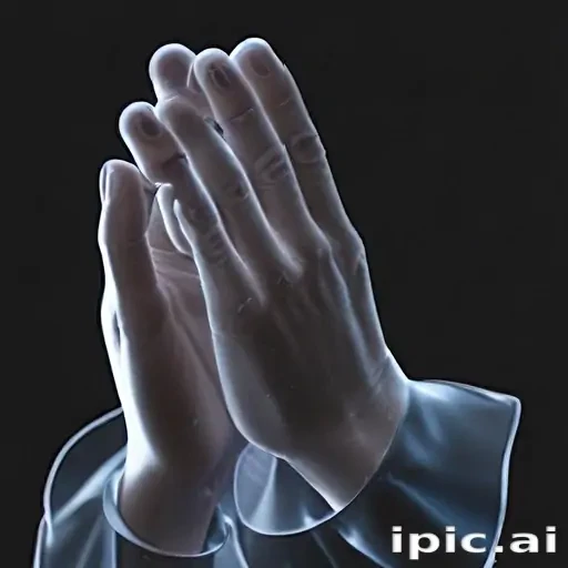 transparent praying hands