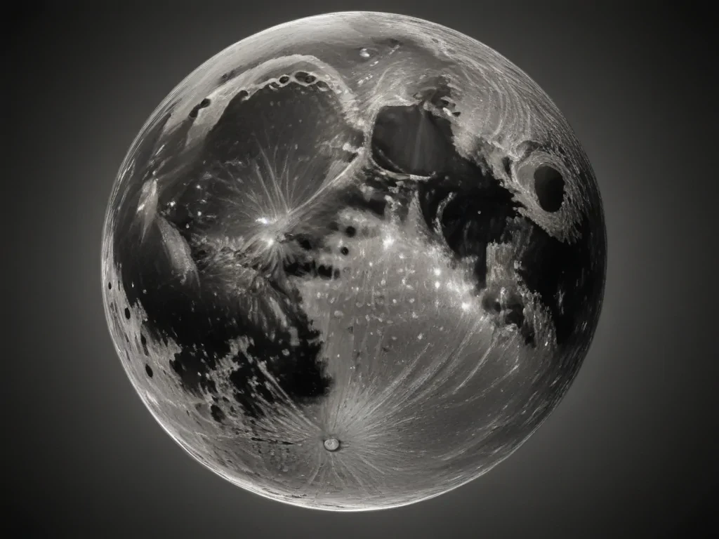drawing of the moon