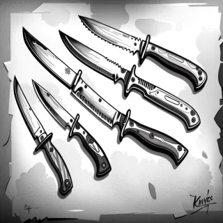 drawings of knives