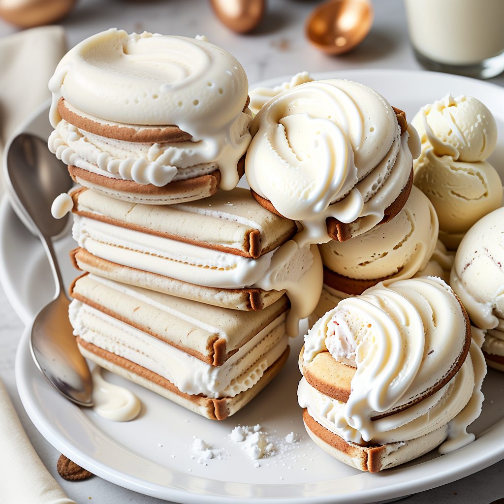 egg nog ice cream sandwich