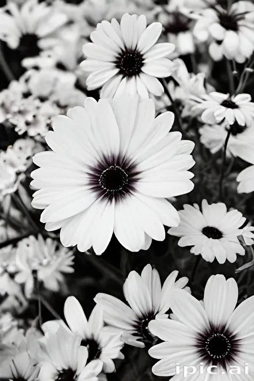 flower images black and white