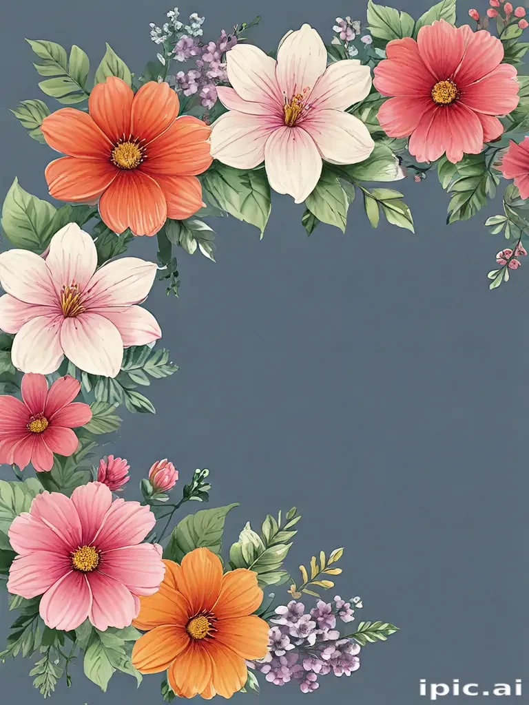 clipart borders flowers
