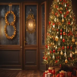 christmas background portrait