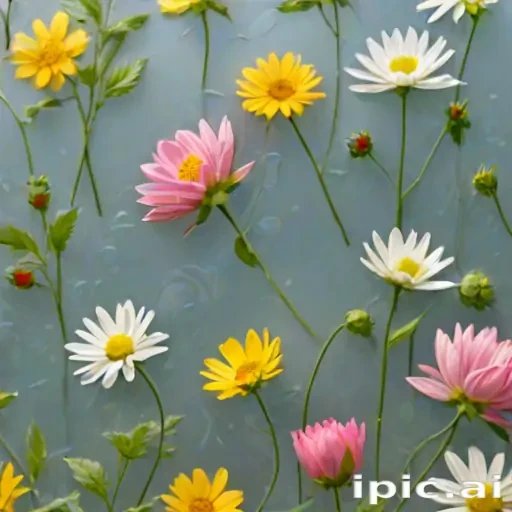 flowers behind glass wallpaper