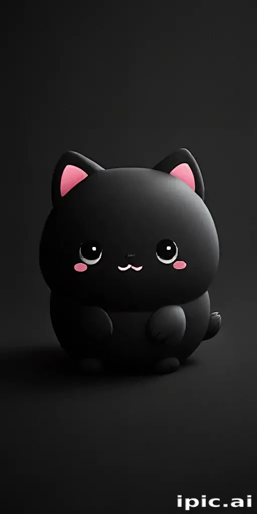 black wallpaper cute