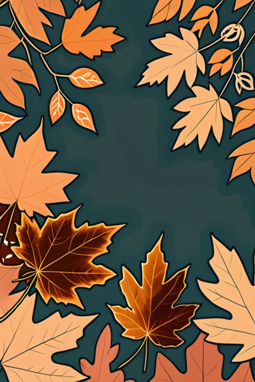 Autumn Leaves Frame on a Rich Dark Background for Seasonal Decor