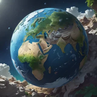 cartoon picture of the planet earth
