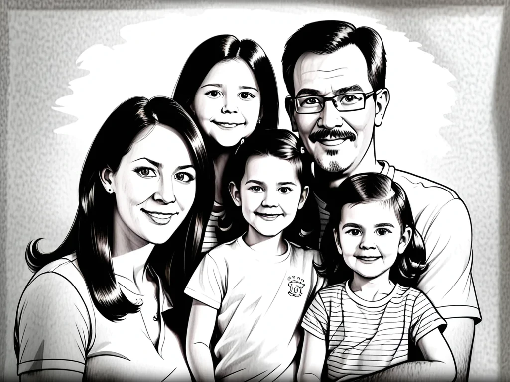 family picture drawing