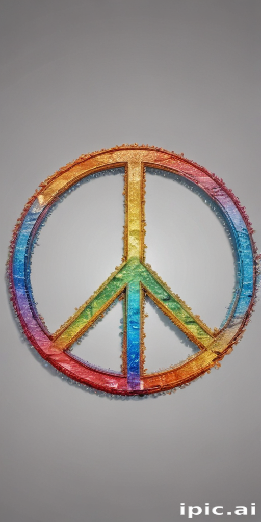 Vibrant Rainbow Peace Symbol Representing Unity and Harmony Among All ...