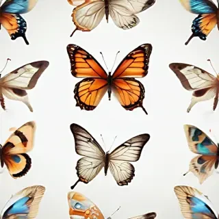 butterflies transparent