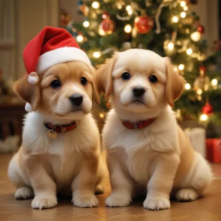 cute christmas dogs