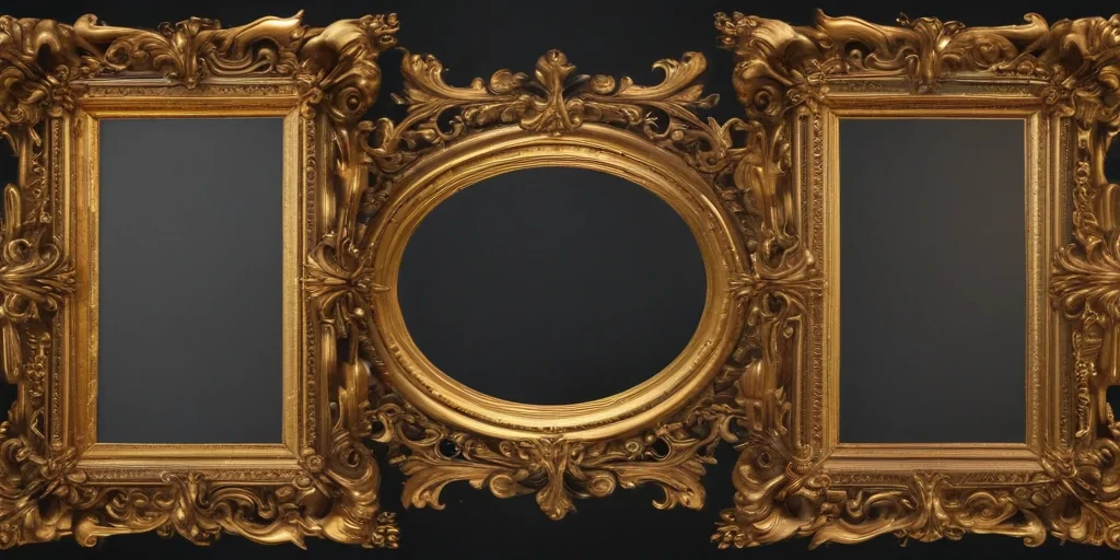gold frame transparent background