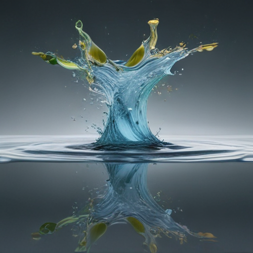 Dynamic Splash of Colorful Water Droplets Creating Intricate Patterns ...