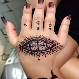 cute hand tattoos for black females