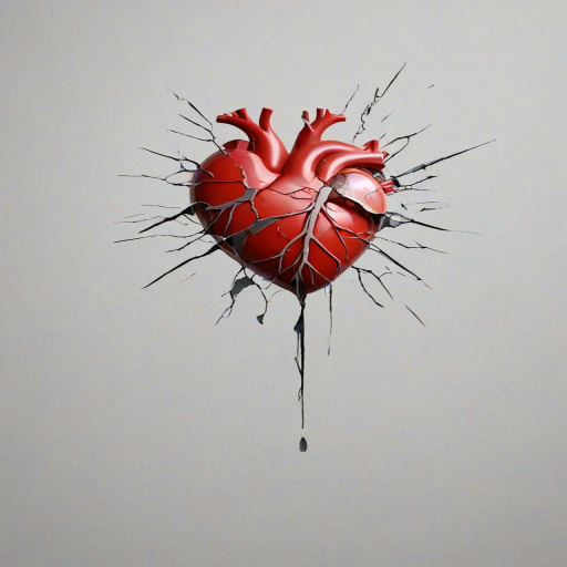 transparent broken heart