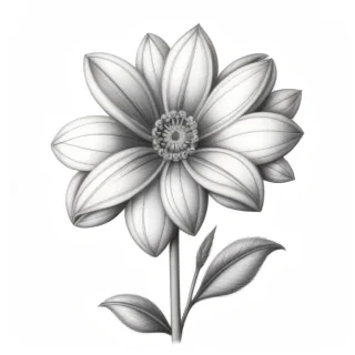 pencil draw flower