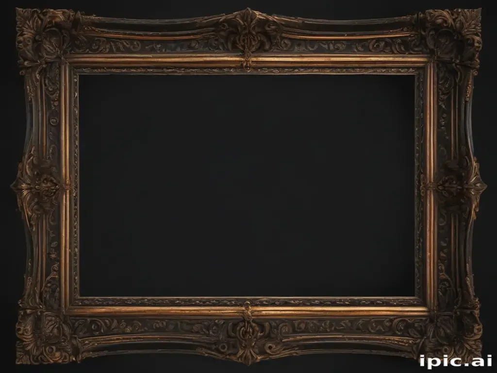 black picture frame png