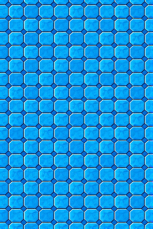 Create a high-resolution seamless pattern of blue hexagons arranged in a uniform grid, captured with a DSLR camera using a 50mm lens, aperture f/8, shutter speed 1/100s, ISO 200, top-down view, in natural light for enhanced clarity and color vibrancy.