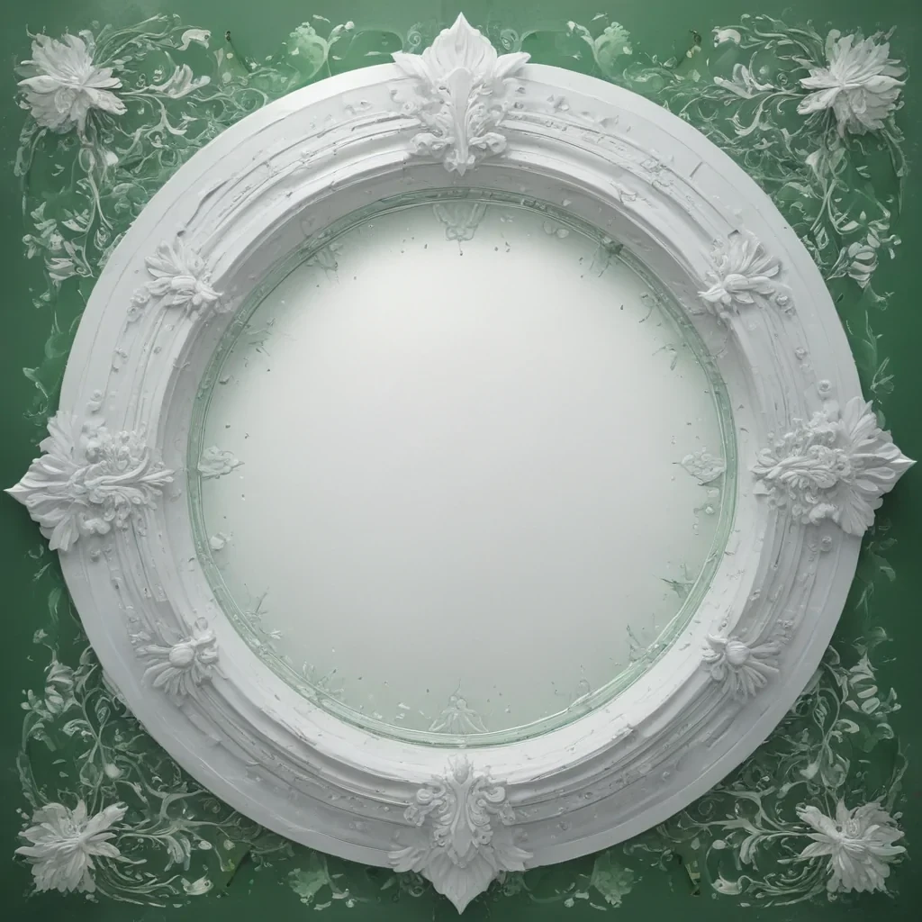 white and green background