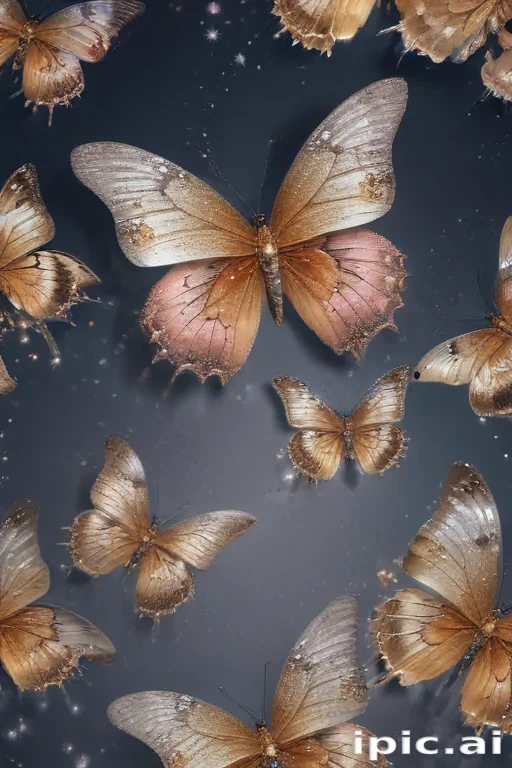 glitter butterfly wallpaper